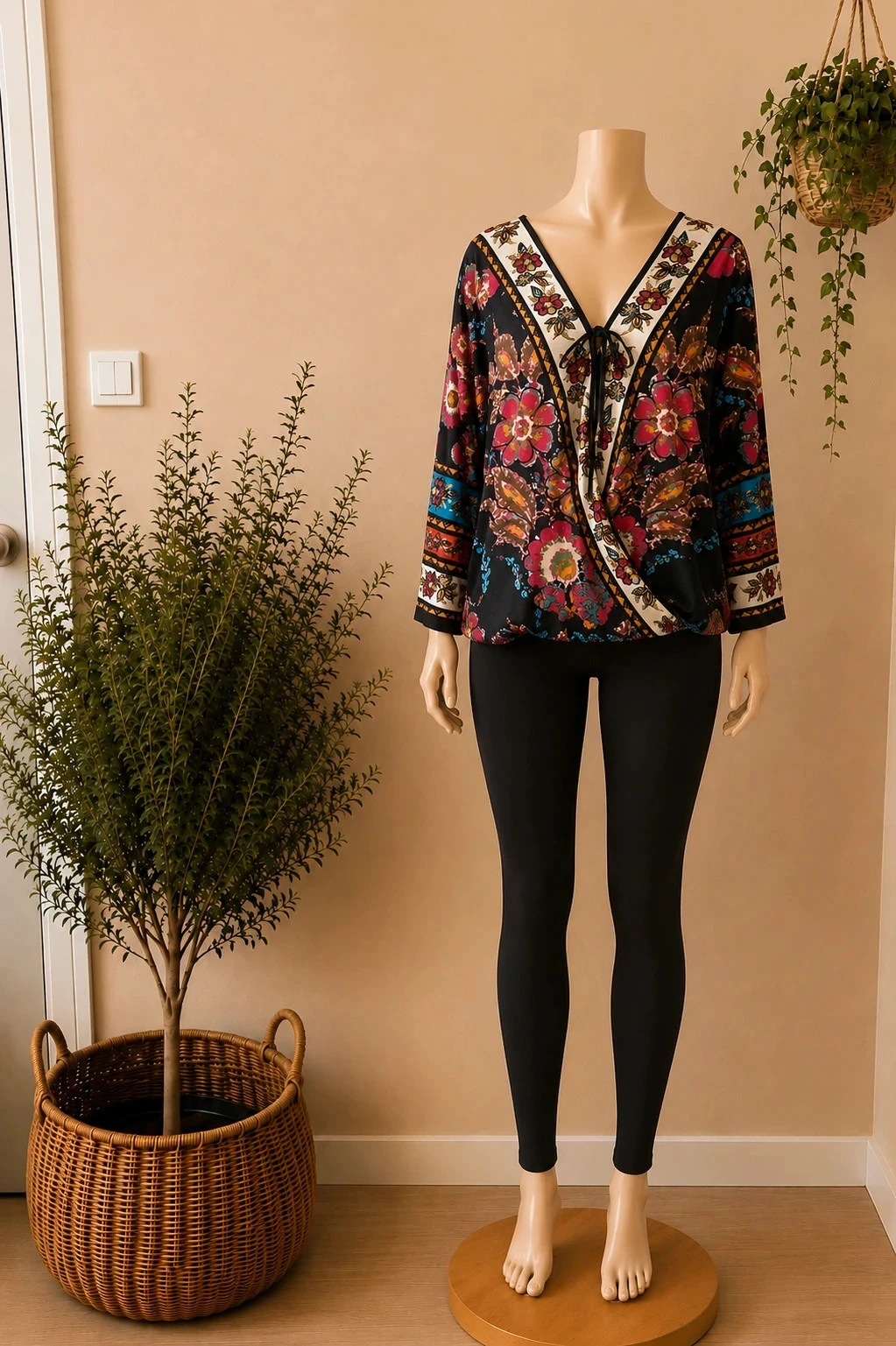 🌸 Blouse fluide multicolore Bodyflirt – Taille S – Très bon état 🌸 – photo 3